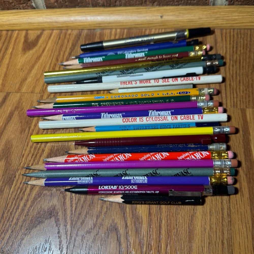 VTG Pencil & Pen Lot West Virginia Drug Rep Mechanical Pencils Junk Drawer Lot